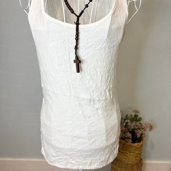 Cute vintage y2k white sequin tank top - Picture 5 of 6